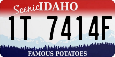 ID license plate 1T7414F