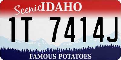 ID license plate 1T7414J