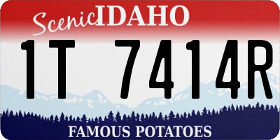 ID license plate 1T7414R