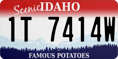 ID license plate 1T7414W