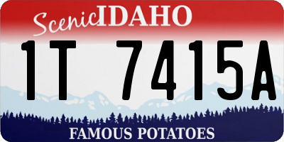 ID license plate 1T7415A