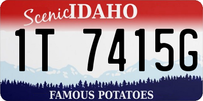 ID license plate 1T7415G