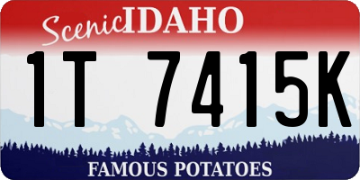 ID license plate 1T7415K