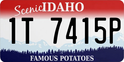 ID license plate 1T7415P