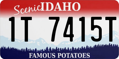 ID license plate 1T7415T