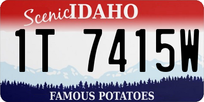 ID license plate 1T7415W