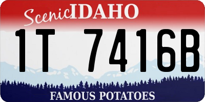 ID license plate 1T7416B