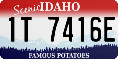 ID license plate 1T7416E