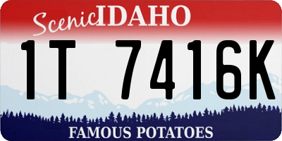 ID license plate 1T7416K