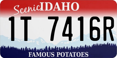 ID license plate 1T7416R