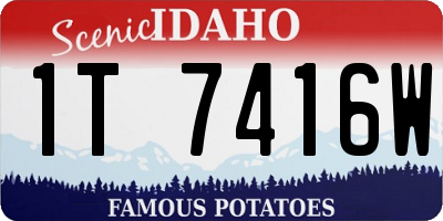 ID license plate 1T7416W