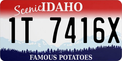 ID license plate 1T7416X