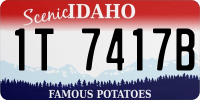 ID license plate 1T7417B