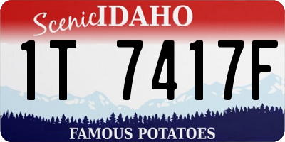 ID license plate 1T7417F