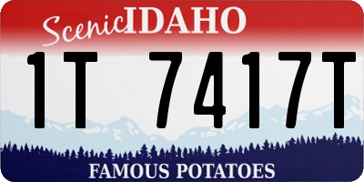 ID license plate 1T7417T
