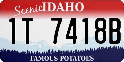 ID license plate 1T7418B