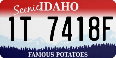 ID license plate 1T7418F