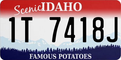 ID license plate 1T7418J