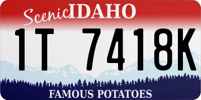 ID license plate 1T7418K