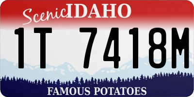 ID license plate 1T7418M