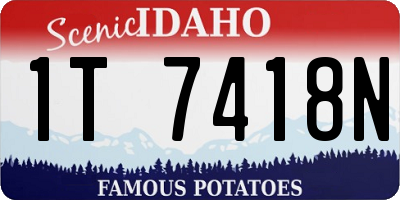 ID license plate 1T7418N