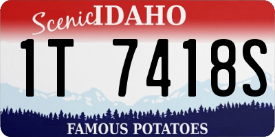 ID license plate 1T7418S