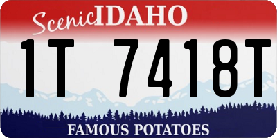 ID license plate 1T7418T