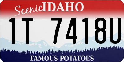 ID license plate 1T7418U