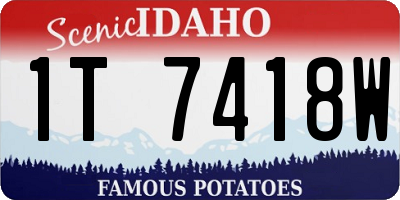 ID license plate 1T7418W