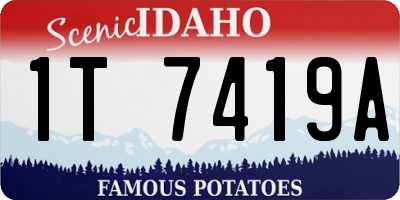 ID license plate 1T7419A