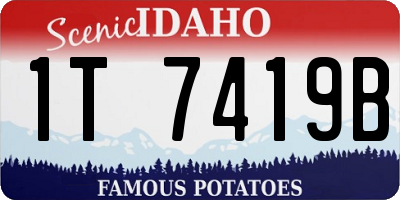 ID license plate 1T7419B