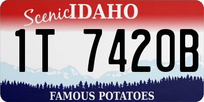 ID license plate 1T7420B
