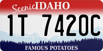 ID license plate 1T7420C