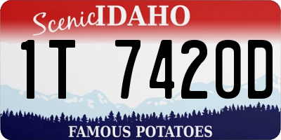 ID license plate 1T7420D