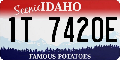ID license plate 1T7420E