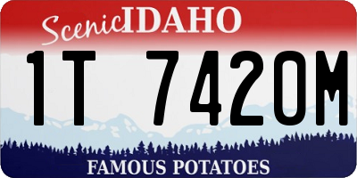 ID license plate 1T7420M