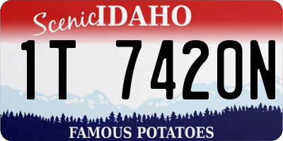 ID license plate 1T7420N
