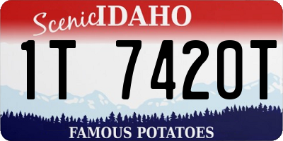 ID license plate 1T7420T