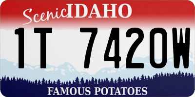 ID license plate 1T7420W