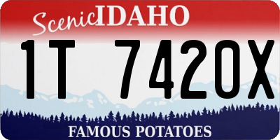 ID license plate 1T7420X