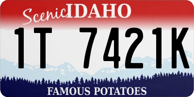 ID license plate 1T7421K