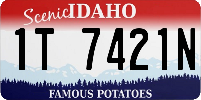 ID license plate 1T7421N