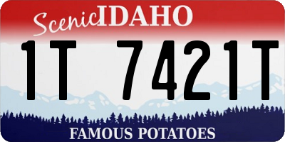ID license plate 1T7421T