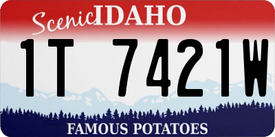ID license plate 1T7421W