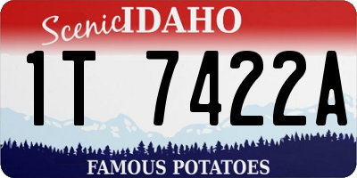 ID license plate 1T7422A
