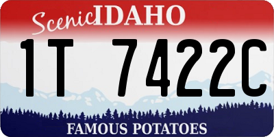 ID license plate 1T7422C