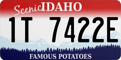 ID license plate 1T7422E