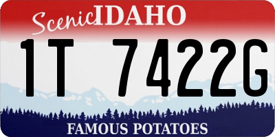 ID license plate 1T7422G