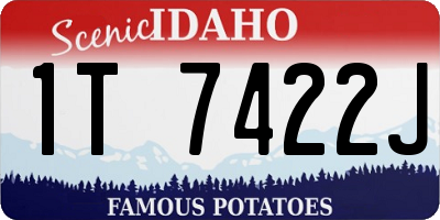 ID license plate 1T7422J