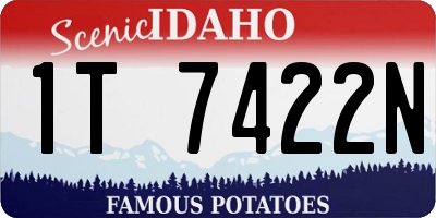 ID license plate 1T7422N